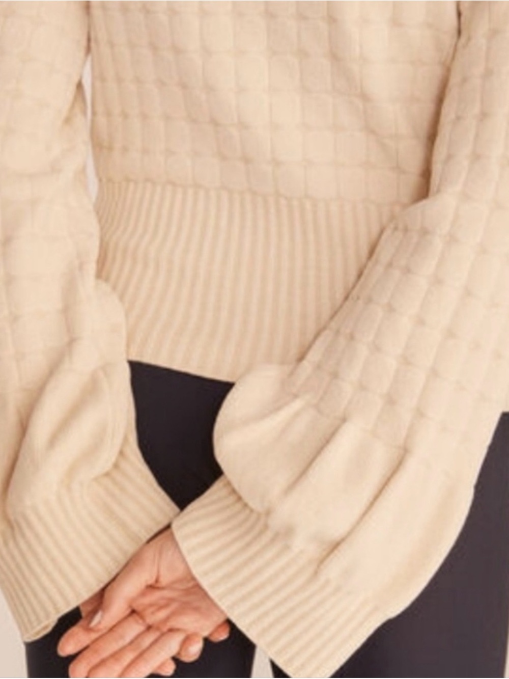 Rebecca Taylor quilted velvet sweater - Picture 3 of 10